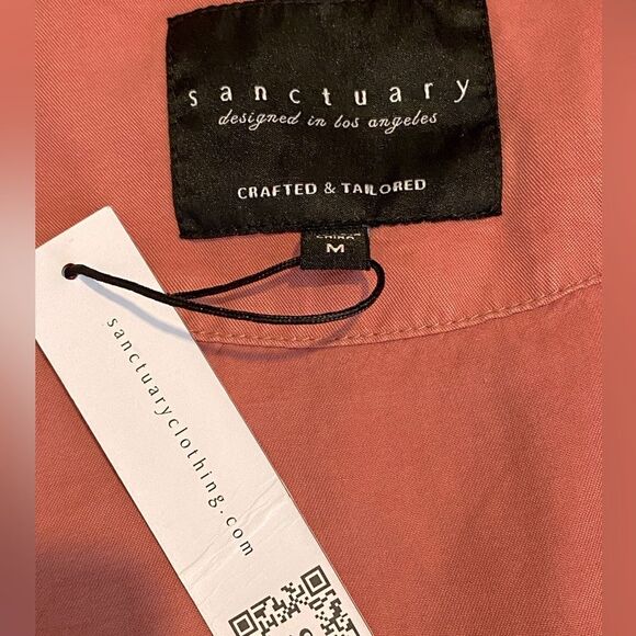 Anthropologie Sanctuary women’s utility jacket lightweight dusty pink NWT size M - Picture 8 of 12